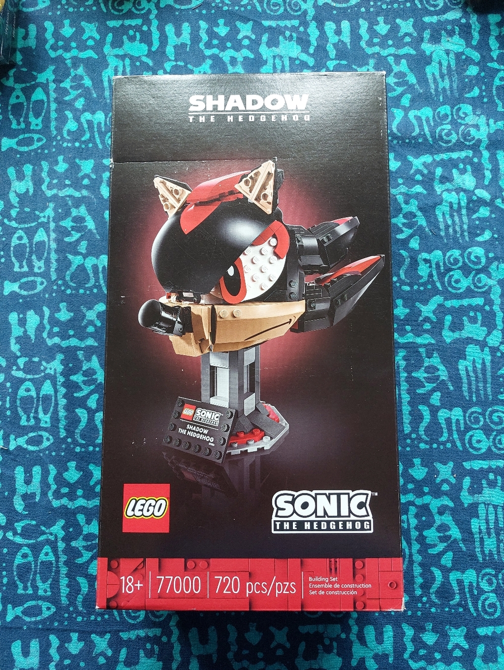 Lego Shadow the Hedgehog Bust - Black, Red, Tan
